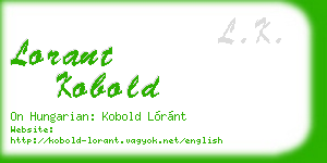lorant kobold business card